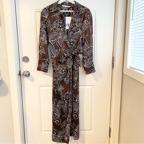 Zara printed wrap dress - Picture 3 of 7